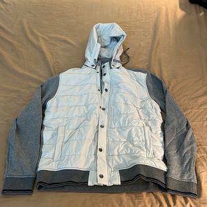 Banana Republic White/Grey Hoodie Vest